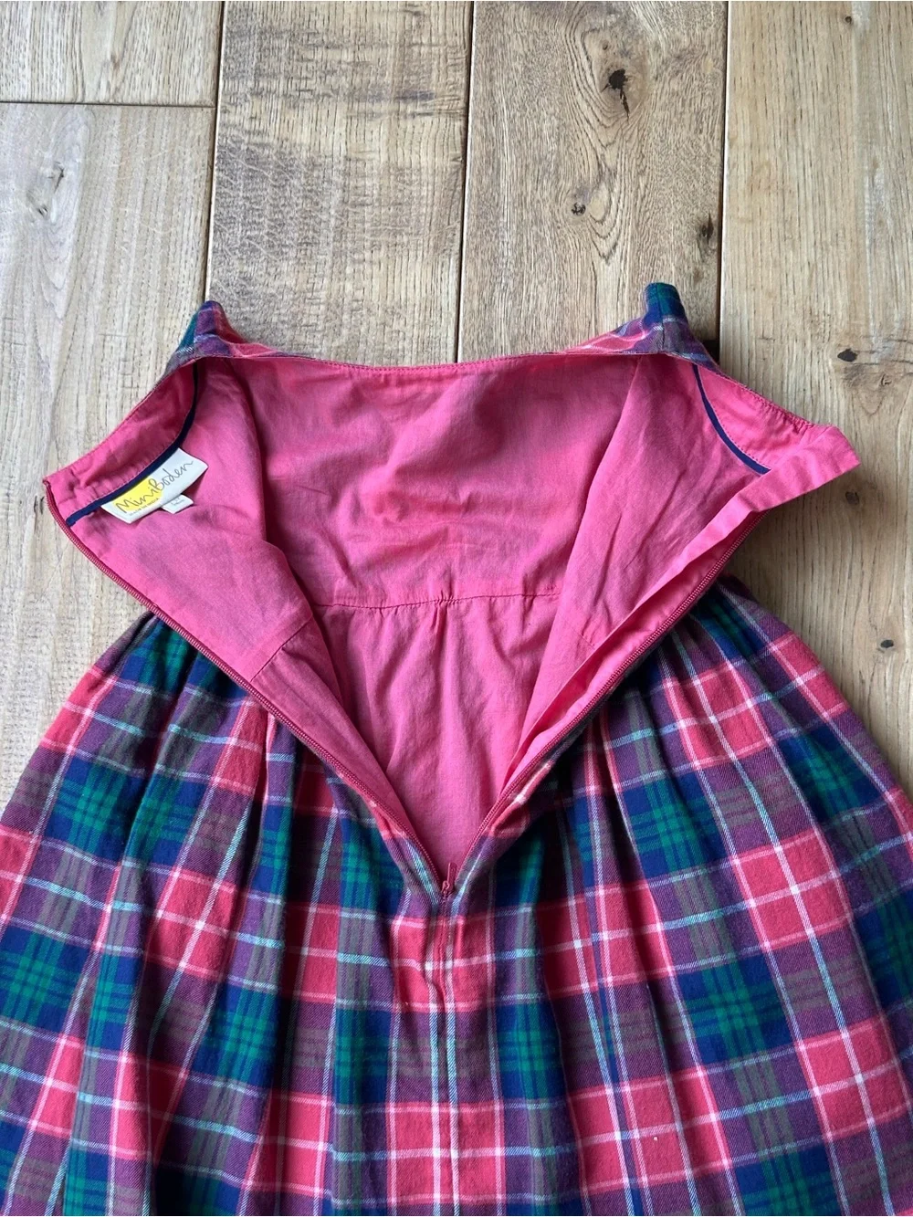 Mini Boden Sleeveless Plaid Dress size 2-3